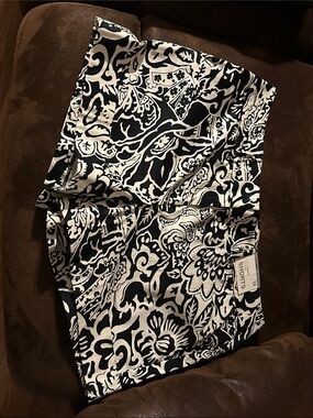 Black & White Floral Print Shorts